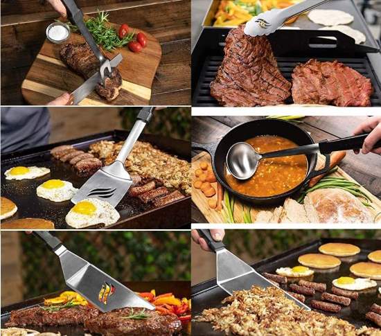 Blackstone 6-Piece Classic Outdoor Cooking Kit (5051) Your cooking experience will definitely more fun with these kitchen utensils. 